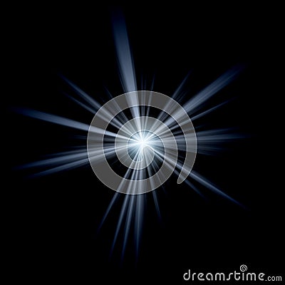 Abstract Lens Flare Burst Stock Photo