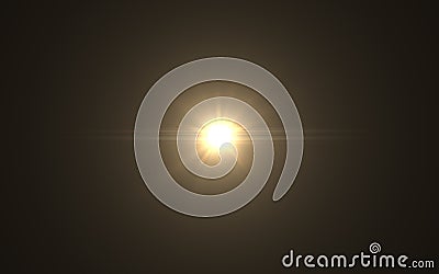 Abstract Lens Flare dusty with black background. Stock Photo