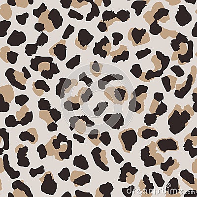 Abstract leopard skin seamless pattern. Animal fur wallpaper Cartoon Illustration