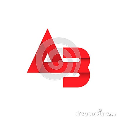 Abstract letter AB logo design idea. Stock Photo