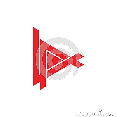 Abstract letter av geometric triangle arrow logo vector Vector Illustration