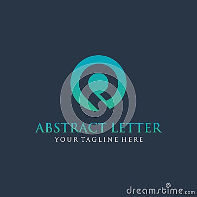 Abstract Letter P Minimalist logo design. Vector Illustrator Vector Illustration