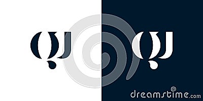 Abstract letter QU logo Vector Illustration