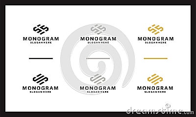 abstract letter S monogram logos collection Vector Illustration