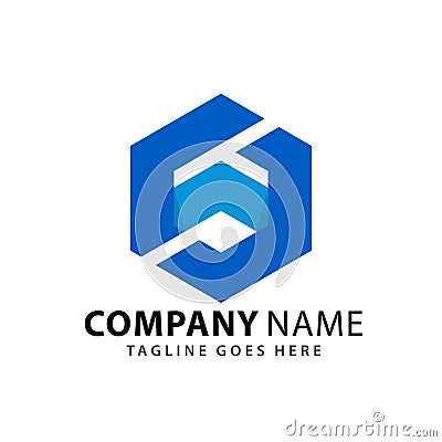 Abstract Letter W Hexagonal Modern Company Logos Design Vector Illustration Vector Illustration