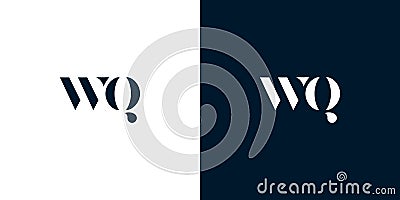 Abstract letter WQ logo Vector Illustration
