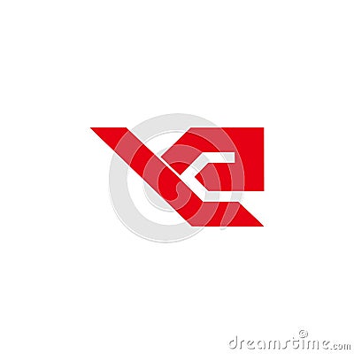 Abstract letter ye simple geometric logo vector Vector Illustration