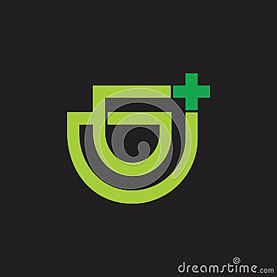 Abstract letters g geometric line logo vector medical Vector Illustration