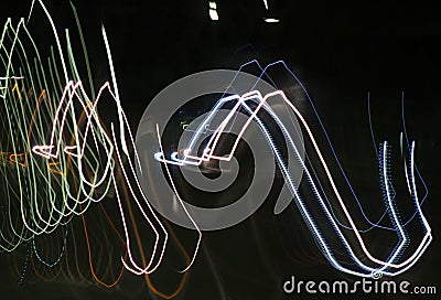 Abstract light art at nightt 05-06-2021 Stock Photo