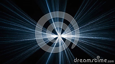 Abstract light beams extending from dark to bright in a striking linear pattern Stock Photo