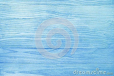 Abstract light blue color wooden background top view closeup, empty wood board backdrop, painted plank surface, blank natural tree Stock Photo