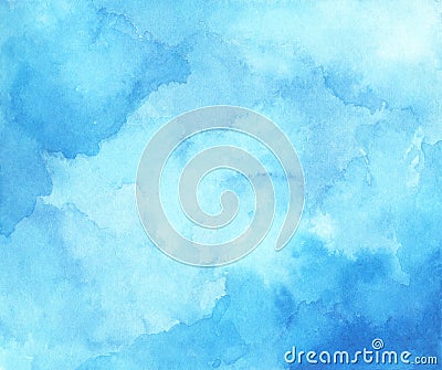 Abstract light blue watercolor for background. Stock Photo
