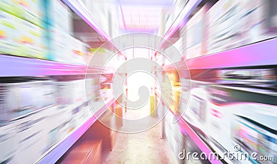 Abstract light and crept to the front quickly and the tunnel destination address. Stock Photo