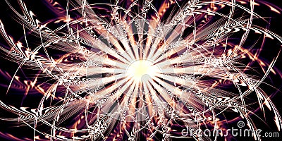 Abstract light curve Dynamic flowing waves of lines patternless 3D illustration Cartoon Illustration