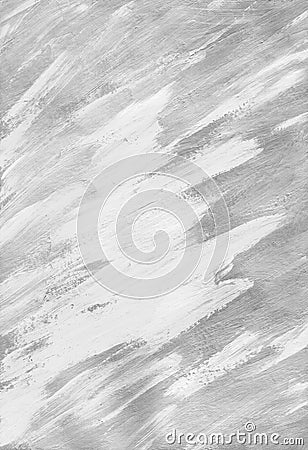 Abstract light gray background painting. Monochrome backdrop. Black and white minimalistic art. Brush strokes Stock Photo