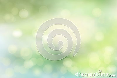 Abstract light green illustration. Abstract cute and delicate light green and white colorful summer or spring bokeh background. Cartoon Illustration