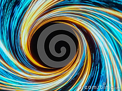 Abstract, light lines spiraling Stock Photo