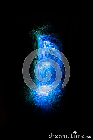 Abstract light painting dark background Stock Photo