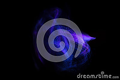 Abstract light painting dark background Stock Photo