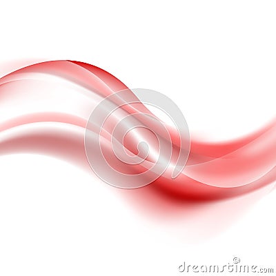 Abstract light red wavy lines background Vector Illustration