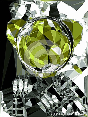 Abstract light scattering of crystals Vector Illustration