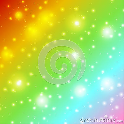 Abstract lights background with glowing stars Vector Illustration