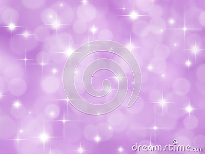 Abstract lilac background with boke effect and stars Stock Photo