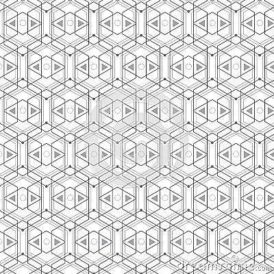 Abstract line design with pattern Vector Illustration
