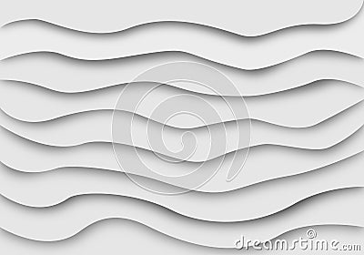 Abstract line waves layer background. Paper cut art design pattern. Stock Photo