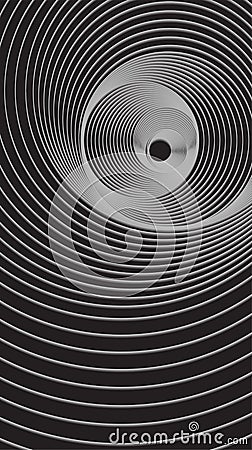 Abstract linear black and gray spiral Background Vector Illustration