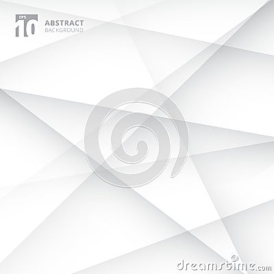 Abstract lines cross geometric white and gray color background. Vector Illustration