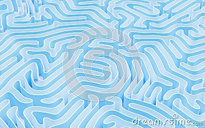 Abstract lines and curve lines, 3d rendering Stock Photo