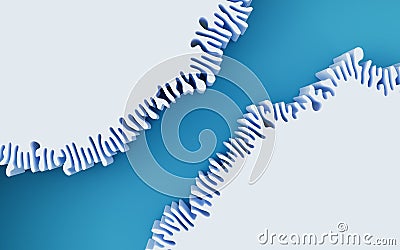 Abstract lines and curve lines, 3d rendering Stock Photo