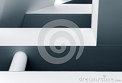 Abstract lines and shapes of modern architecture Stock Photo