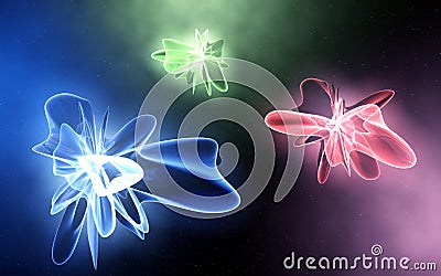 Abstract Liquid Energies In Space Stock Photo