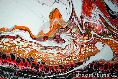Abstract liquid painting with cells Stock Photo