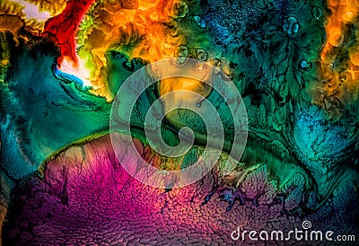 Abstract liquid painting with texture Stock Photo