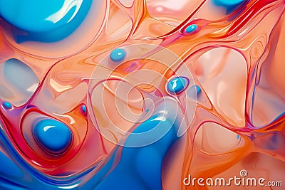 Abstract liquid wallpaper. Generative AI Stock Photo