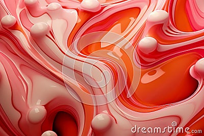 Abstract liquid wallpaper. Generative AI Stock Photo