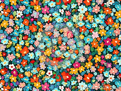 Abstract little tiny flowers background Stock Photo