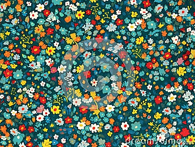 Abstract little tiny flowers background Stock Photo