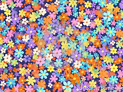 Abstract little tiny flowers background Stock Photo