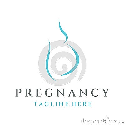 Abstract Logo design of mother or pregnant woman or baby. Logos for clinics, pharmacies and hospitals Vector Illustration