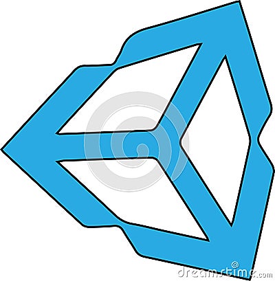 Blue abstract logo on white Vector Illustration