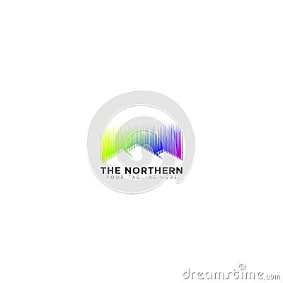 Abstract Logo, The Northern Lights Logo Design Vector Illustration