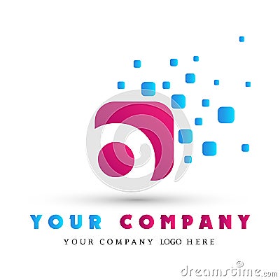 Abstract logo O letter shaped business Logo for company, union on Corporate Invest Business Logo design. on white background Cartoon Illustration