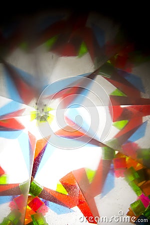 Abstract Looking Into a Kaleidoscope Background Geometric Shapes Stock Photo