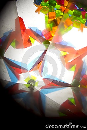 Abstract Looking Into a Kaleidoscope Background Geometric Shapes Stock Photo