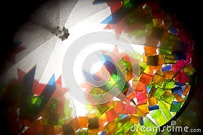 Abstract Looking Into a Kaleidoscope Background Geometric Shapes Stock Photo