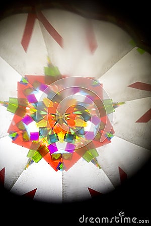 Abstract Looking Into a Kaleidoscope Background Geometric Shapes Stock Photo